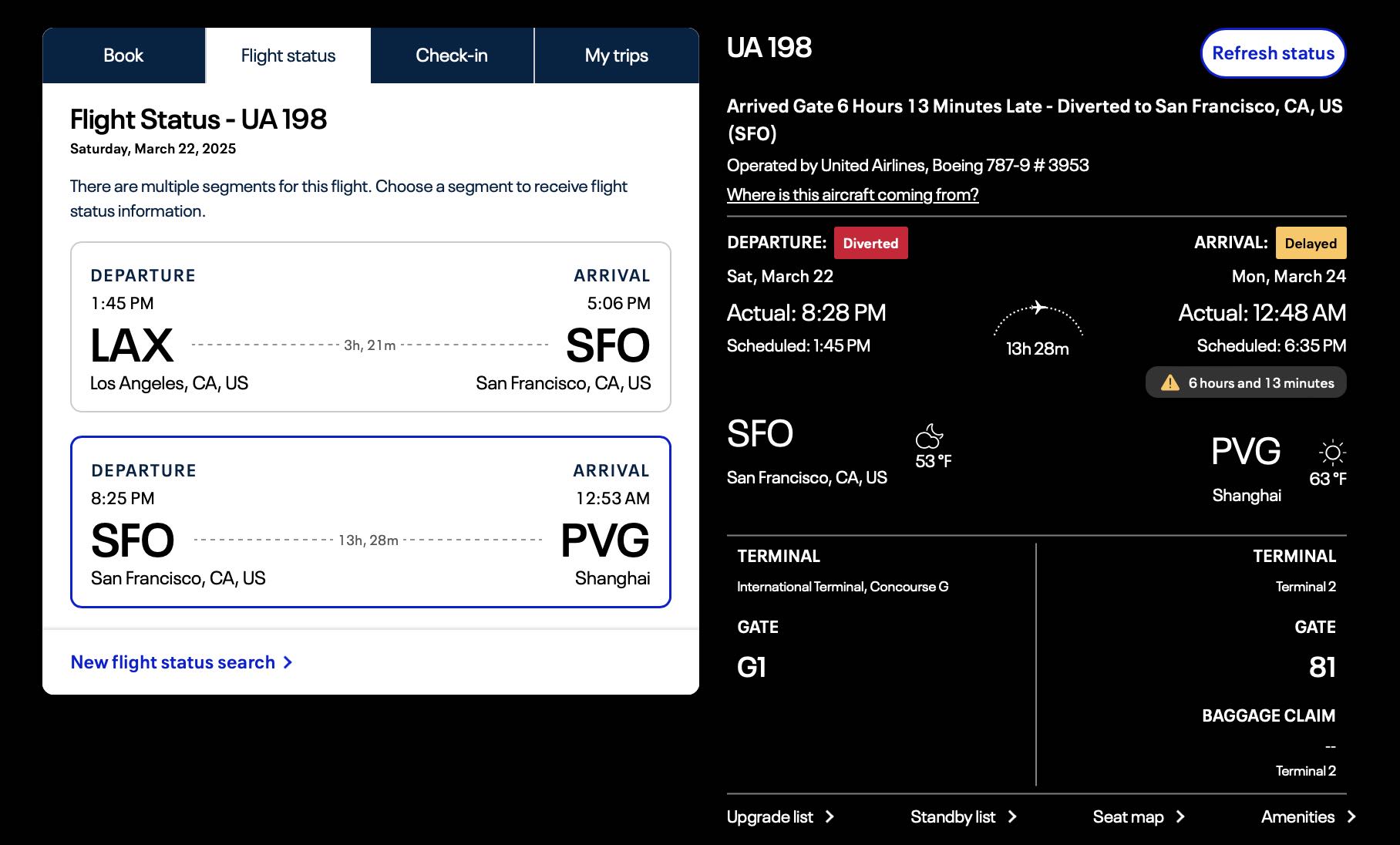 UA198 Forgotten Pilot Passport United Airlines