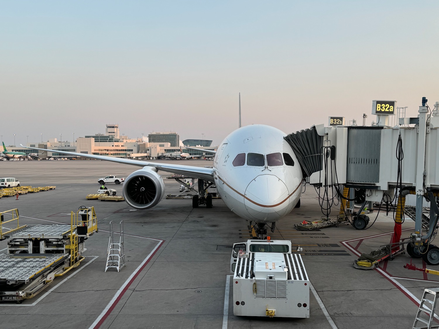 an airplane at an airport