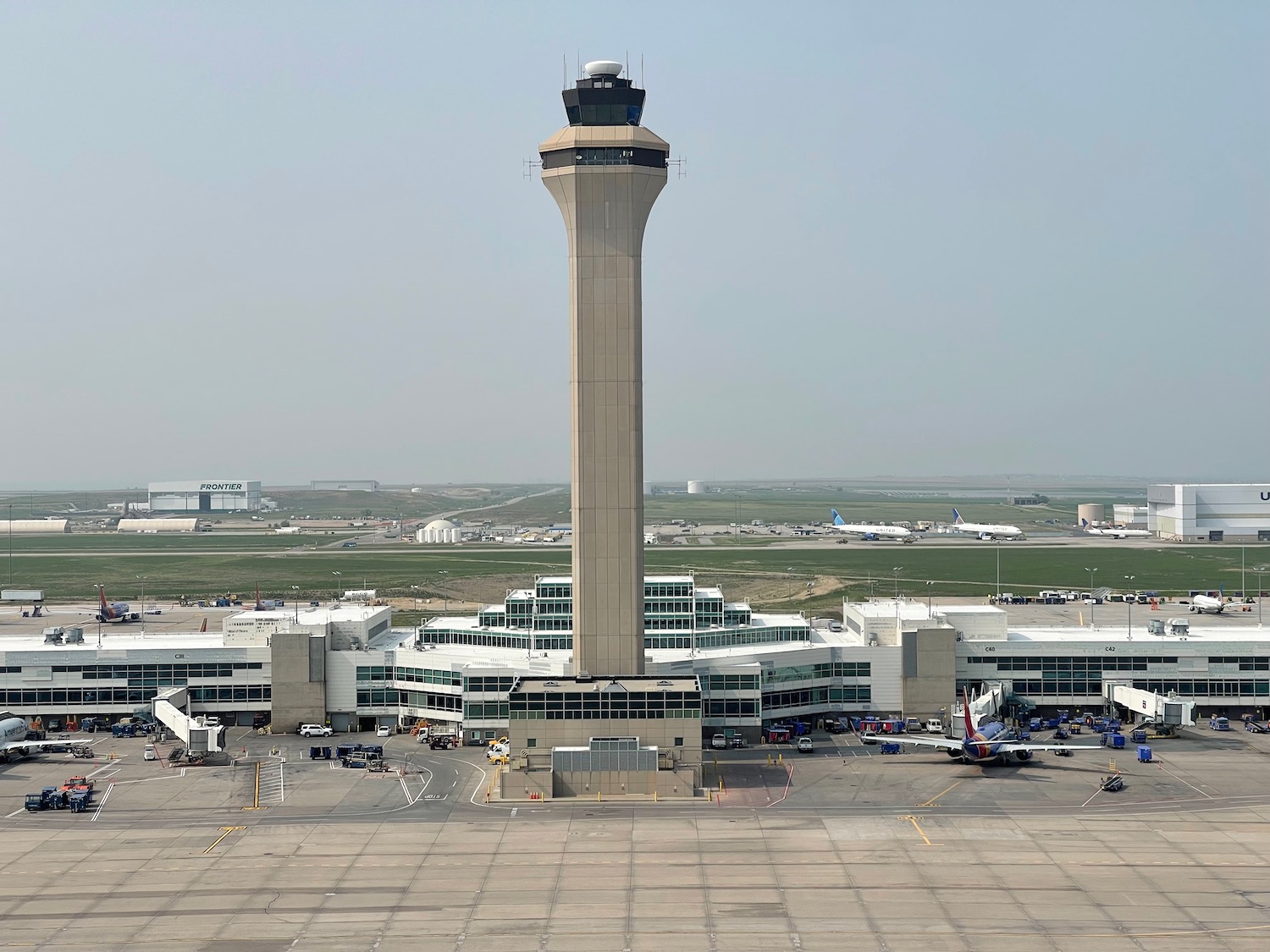 a large tower in front of a building