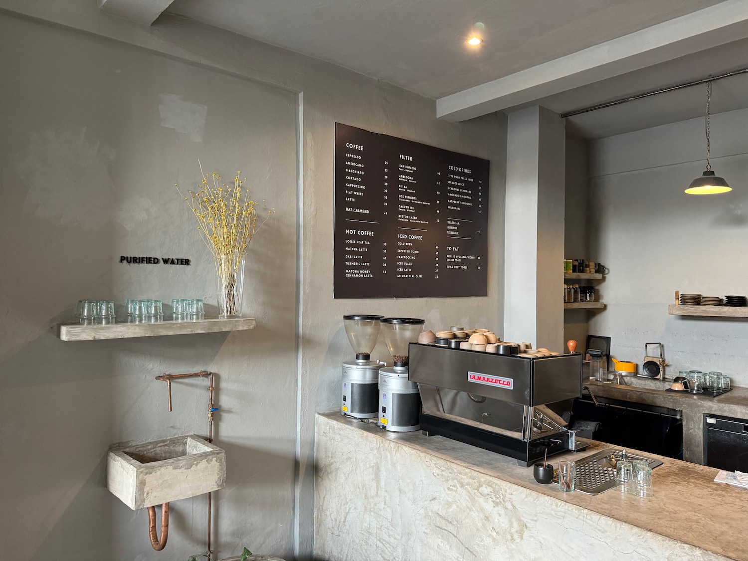 a coffee machine on a counter