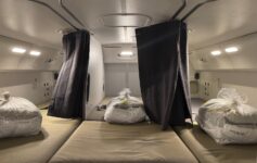 United Airlines flight attendant crew bunks