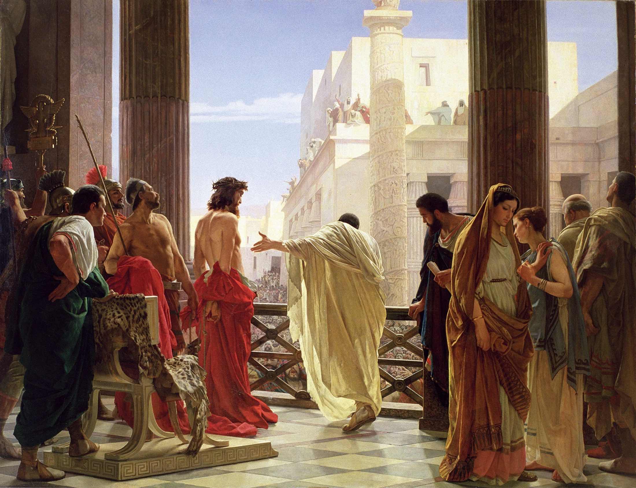 a painting of a man in a robe