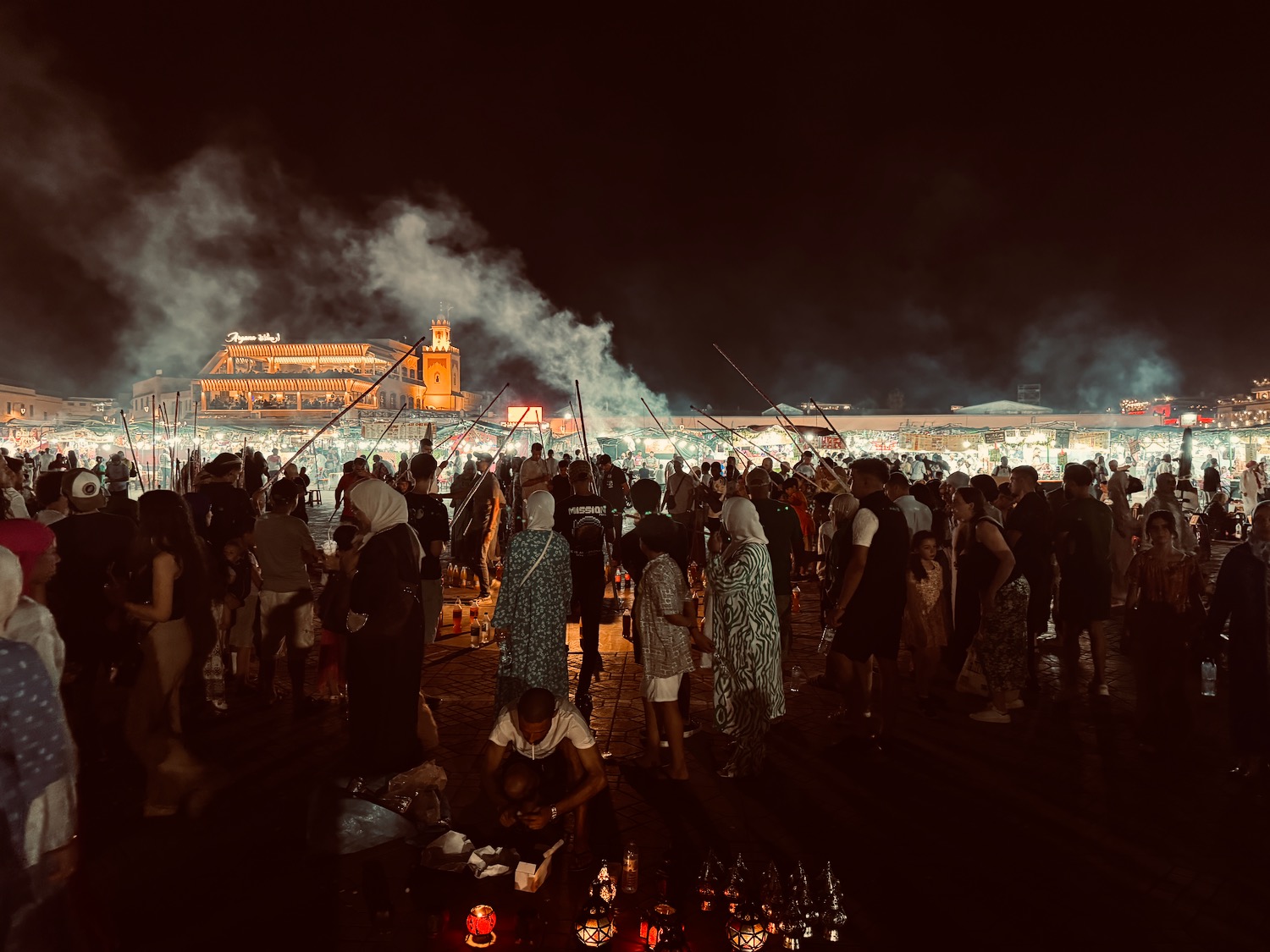 a group of people standing in a crowd