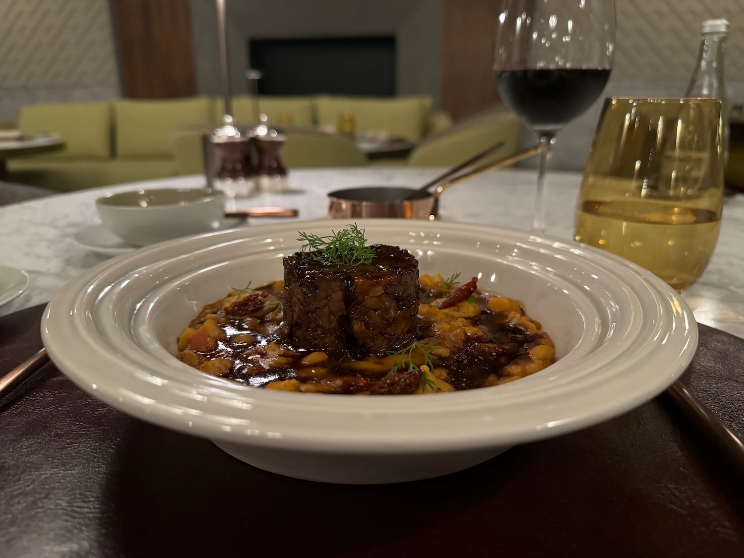 a plate of food on a table