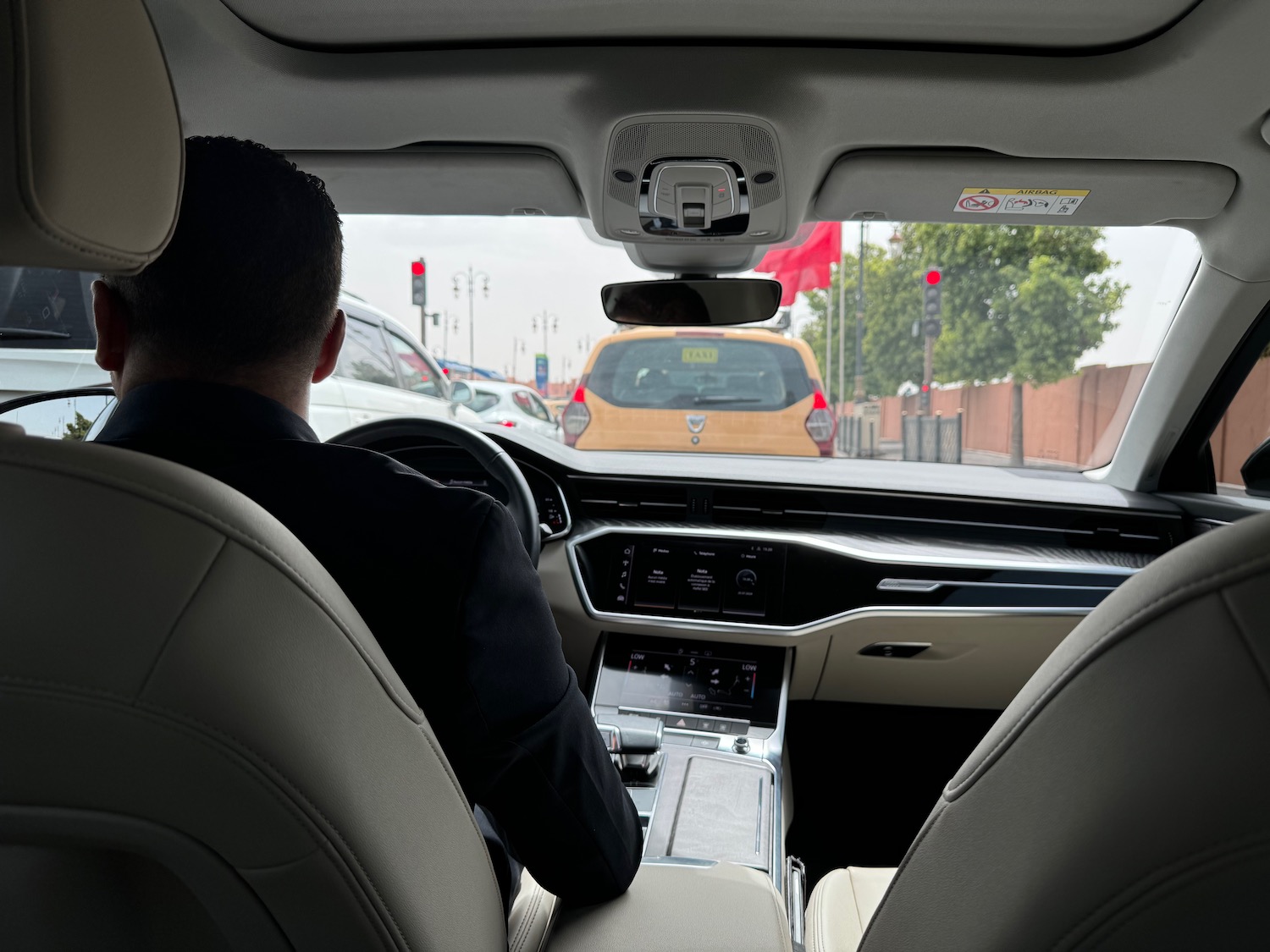 a man sitting in a car