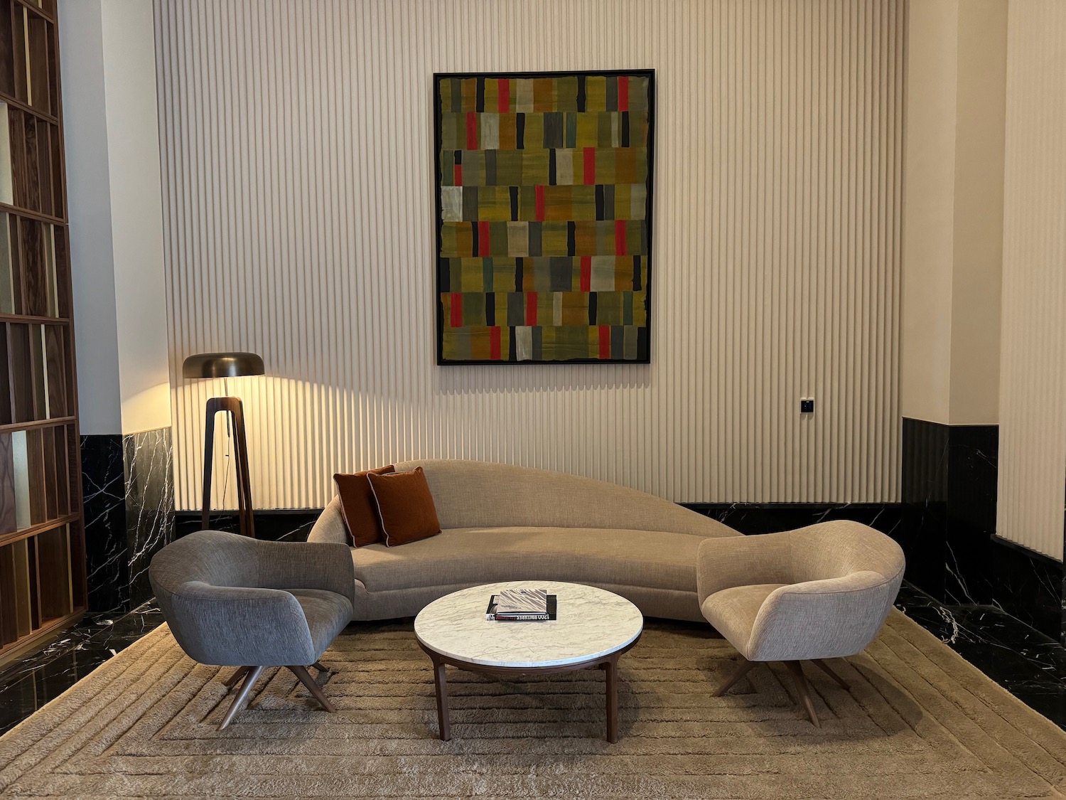 a couch and a table in a room