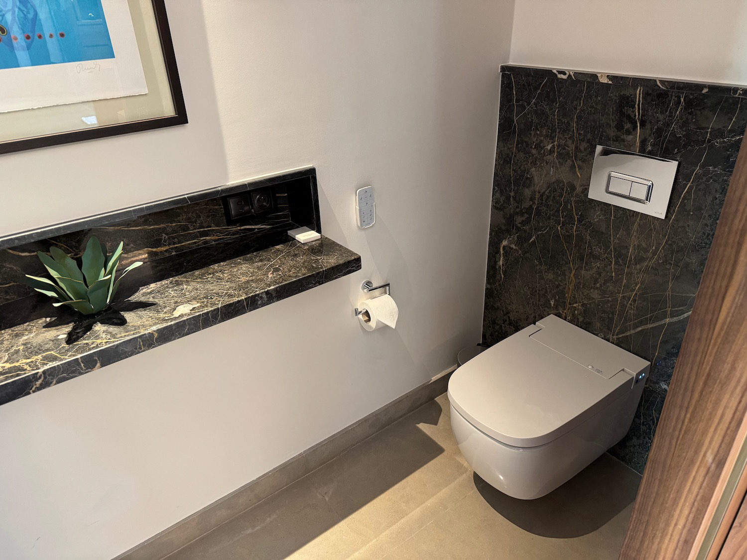 a toilet in a bathroom