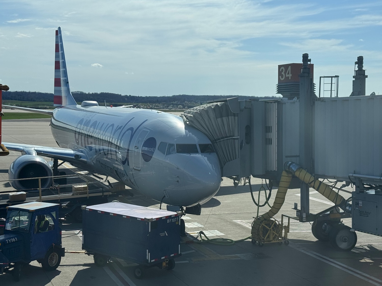 an airplane parked at an airport