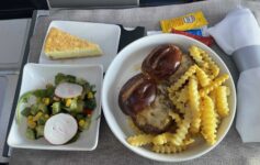 a plate of food on a table