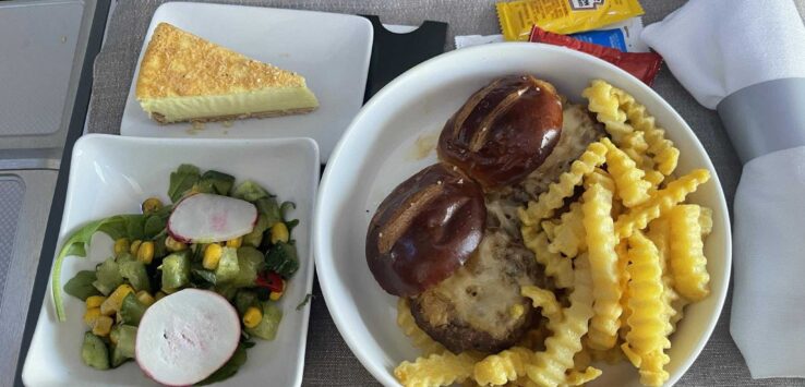 a plate of food on a table