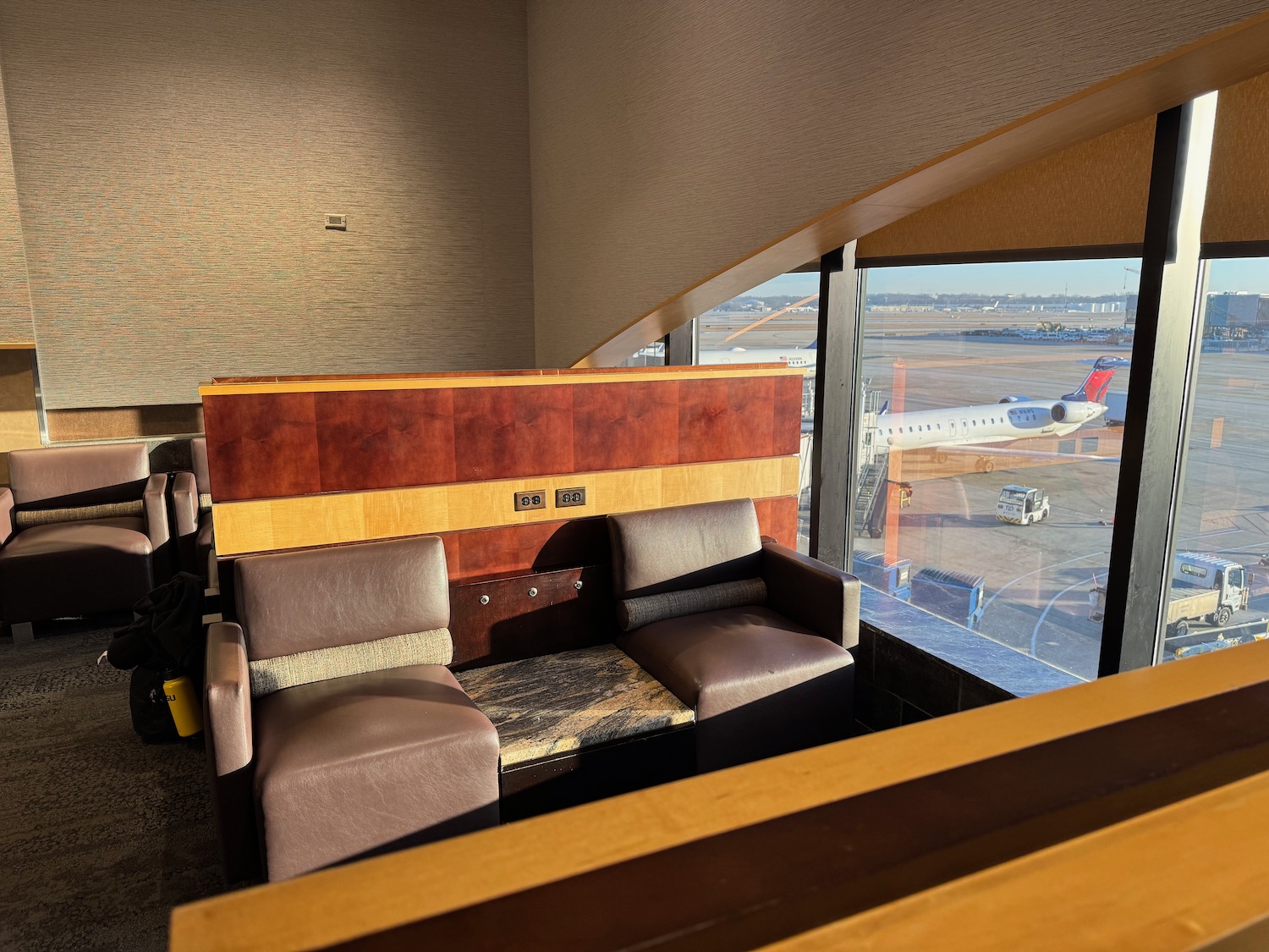 a couch in a room with a window