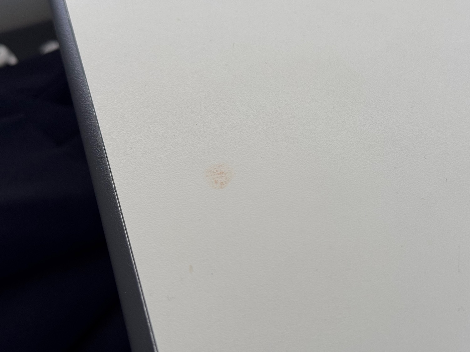 a close up of a white surface