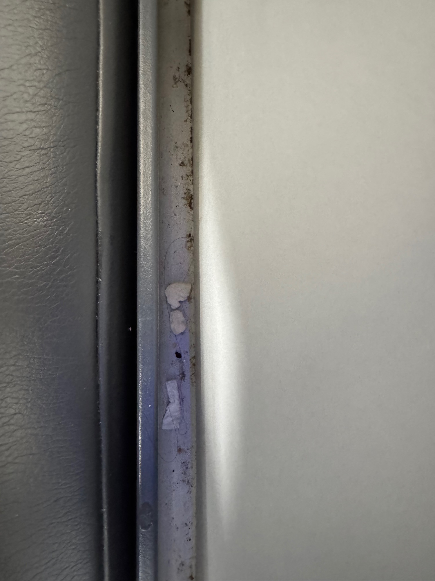 a close up of a white surface