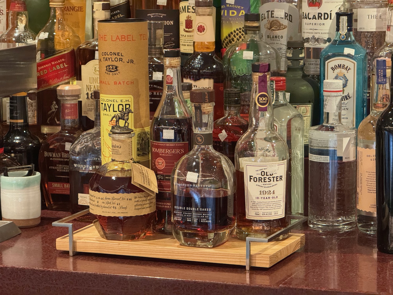 a group of bottles of alcohol