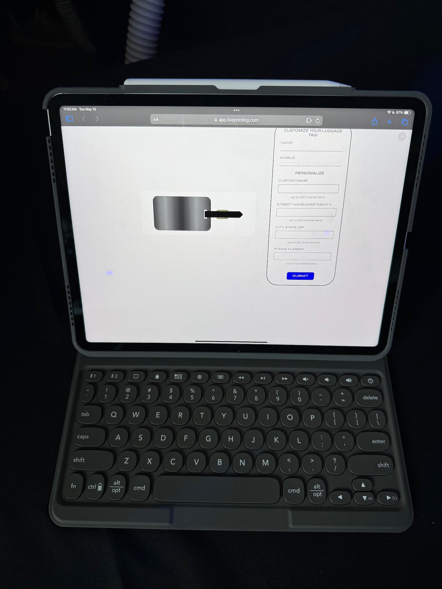 a laptop with a keyboard