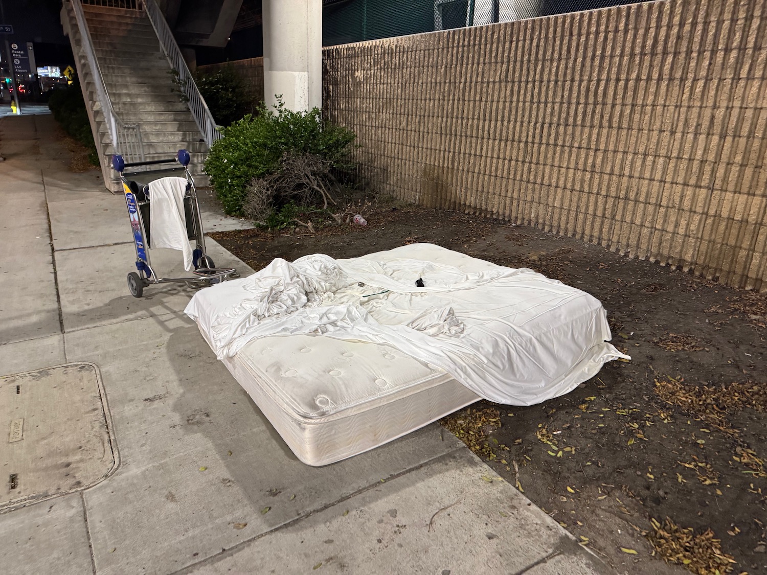 a mattress on the ground
