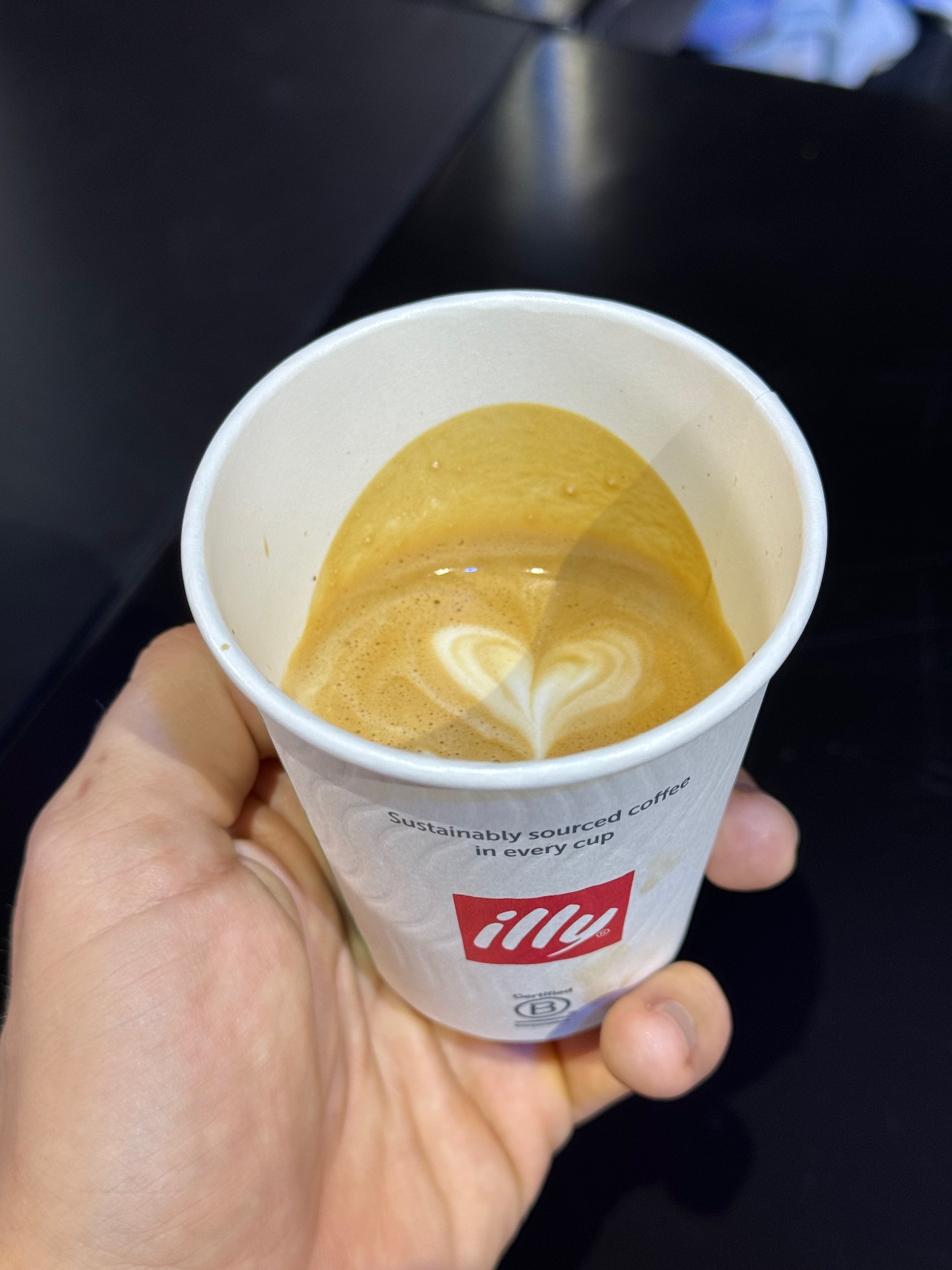 a hand holding a cup of coffee