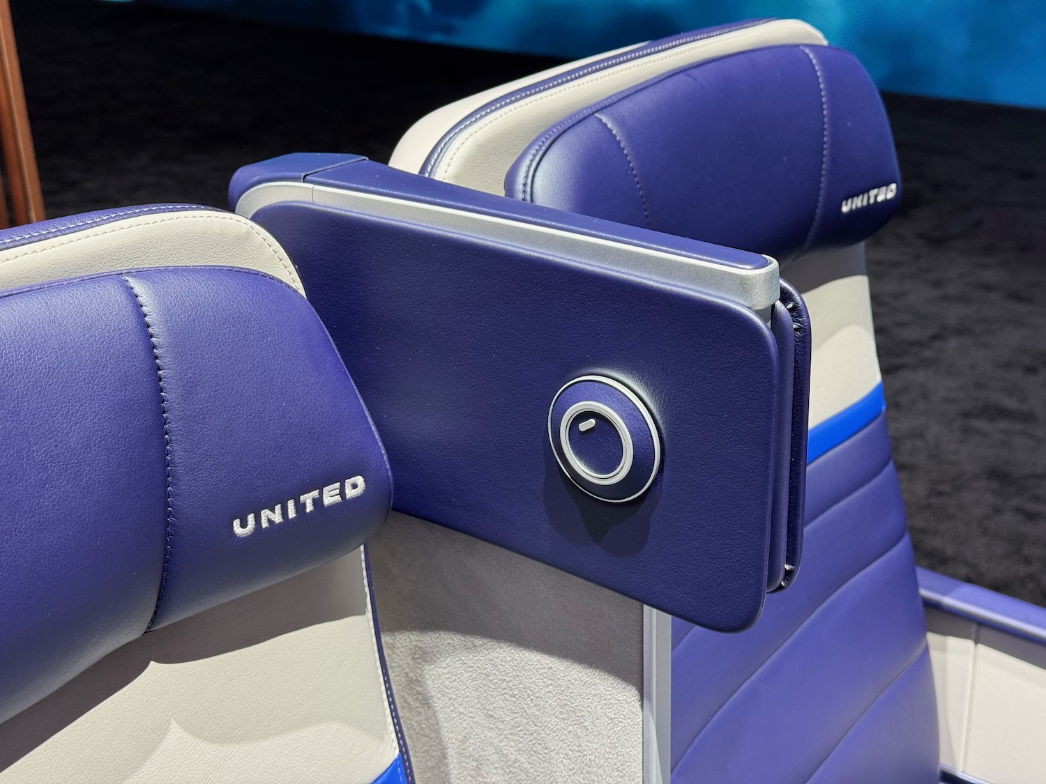 a close up of a seat