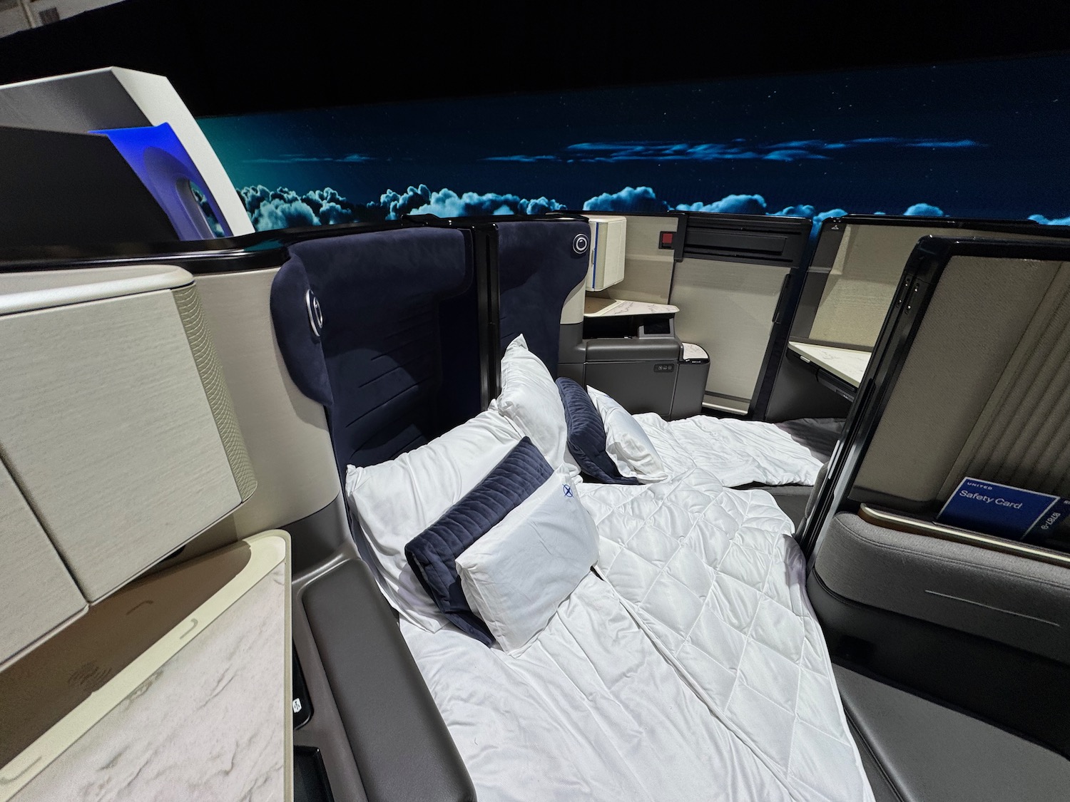 a bed in a room