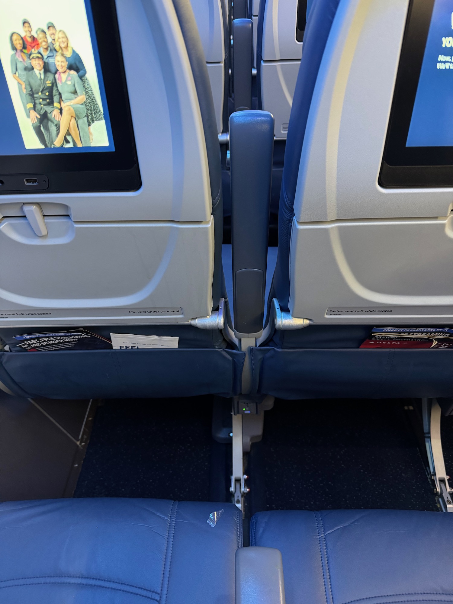 a seat with two monitors