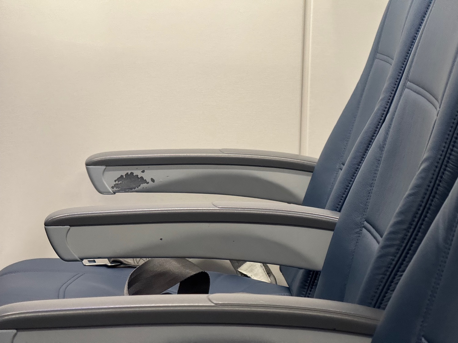 a close up of a seat