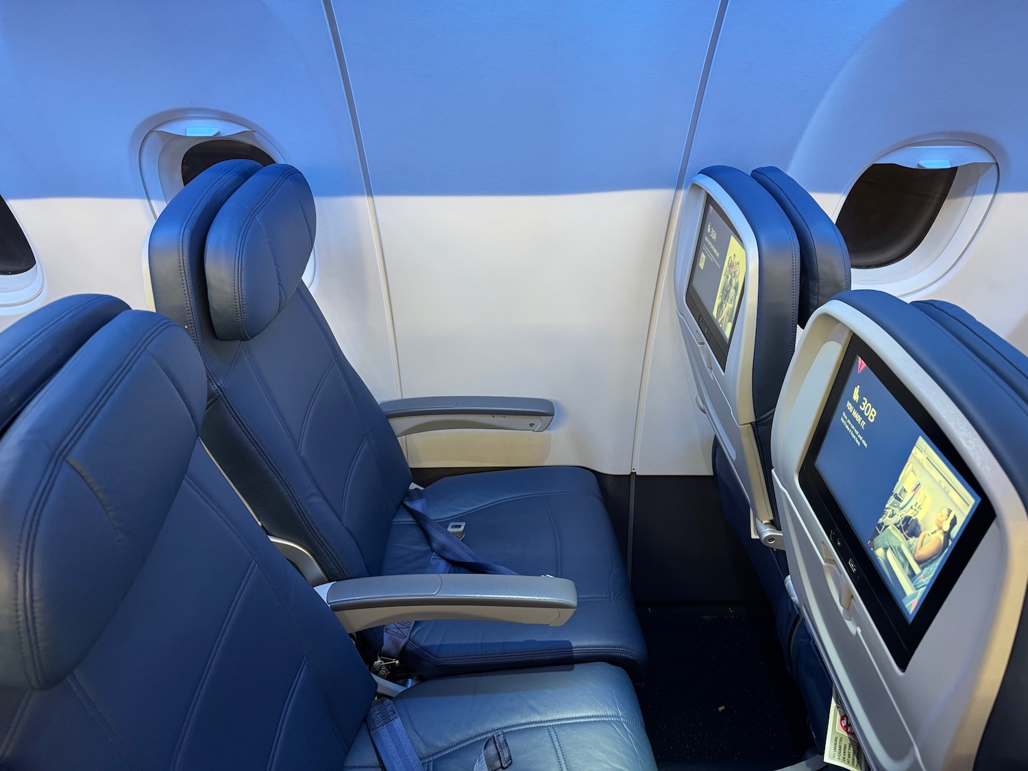 a seats in an airplane