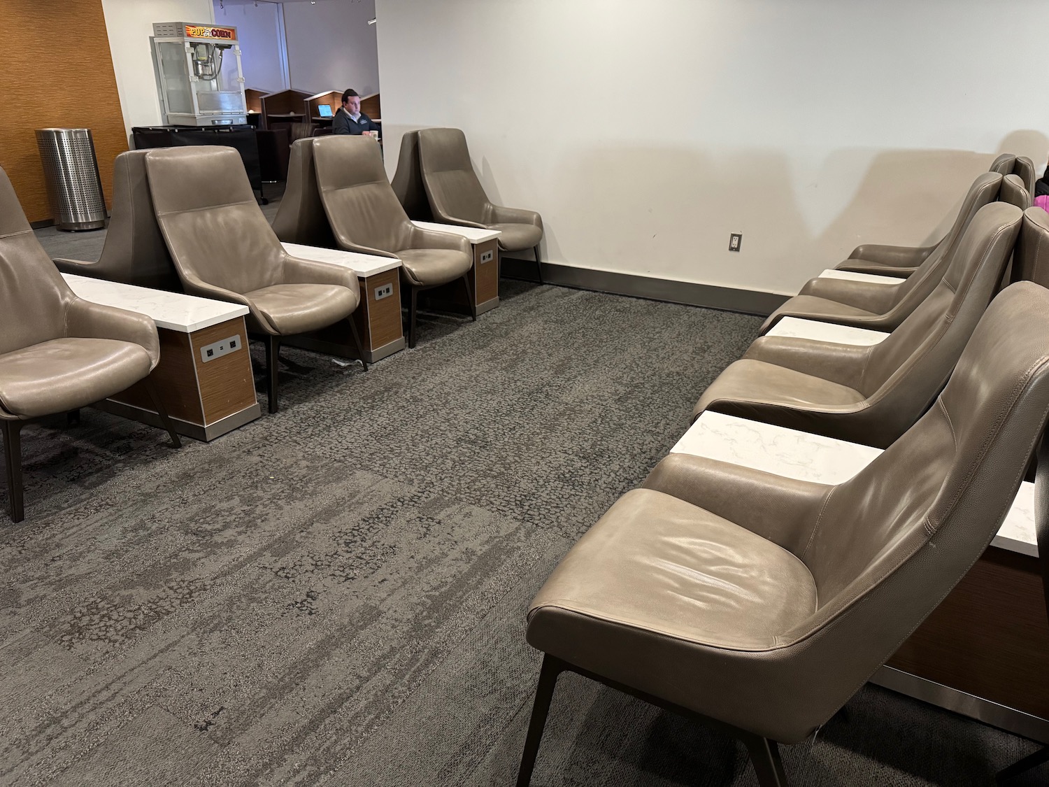 a group of chairs in a room