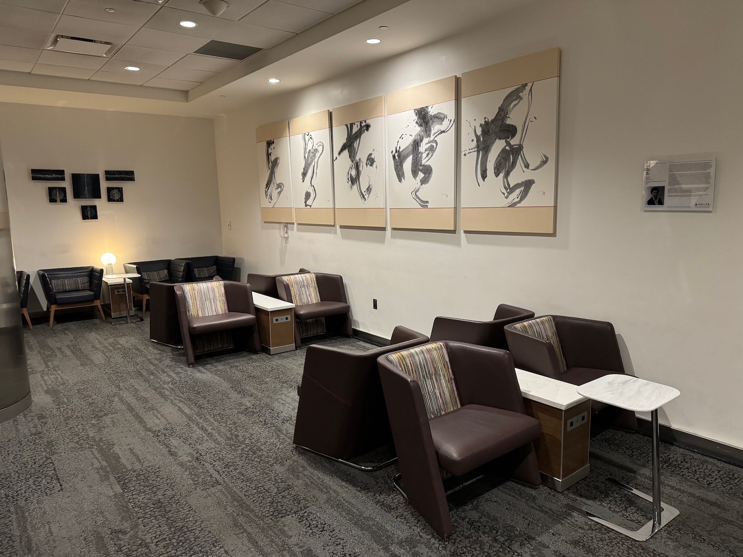a room with chairs and tables