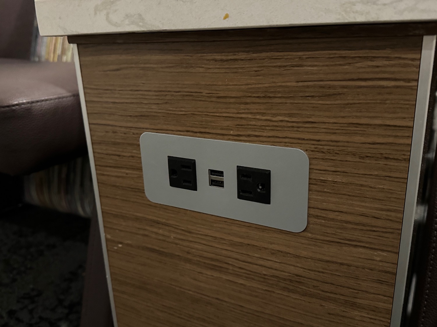 a wall outlet with a couple of plugs