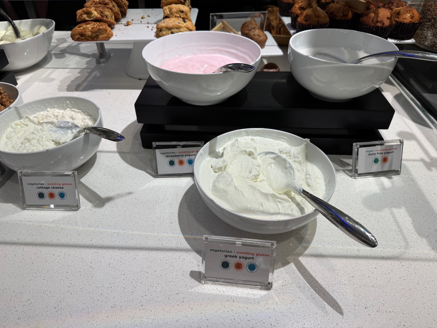 a table with bowls of food
