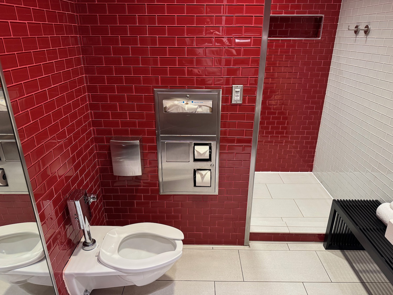 a toilet in a bathroom