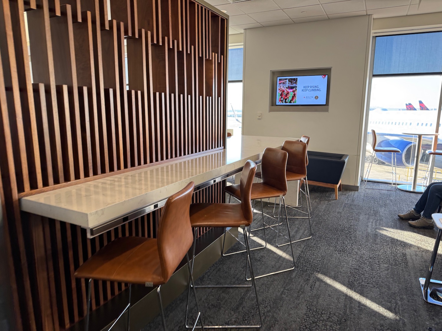 a room with a table and chairs