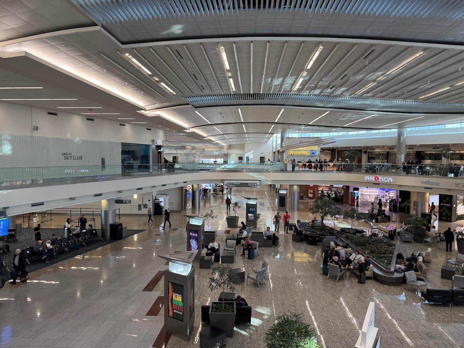 a large building with people in it