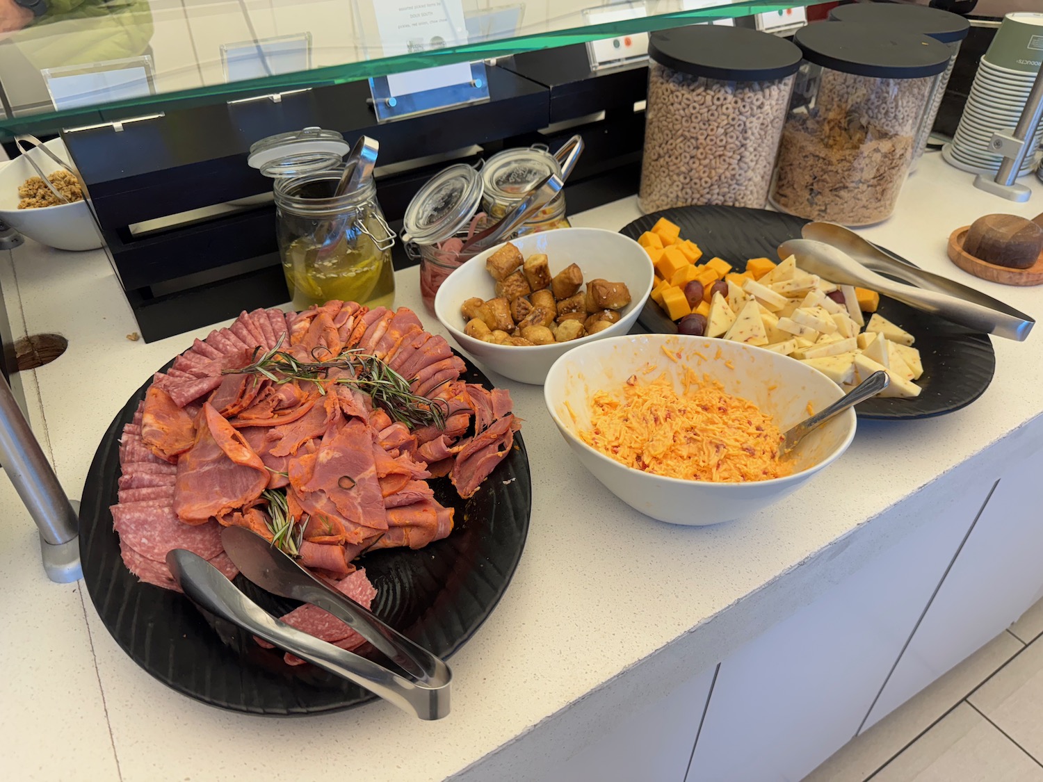a plate of food on a counter