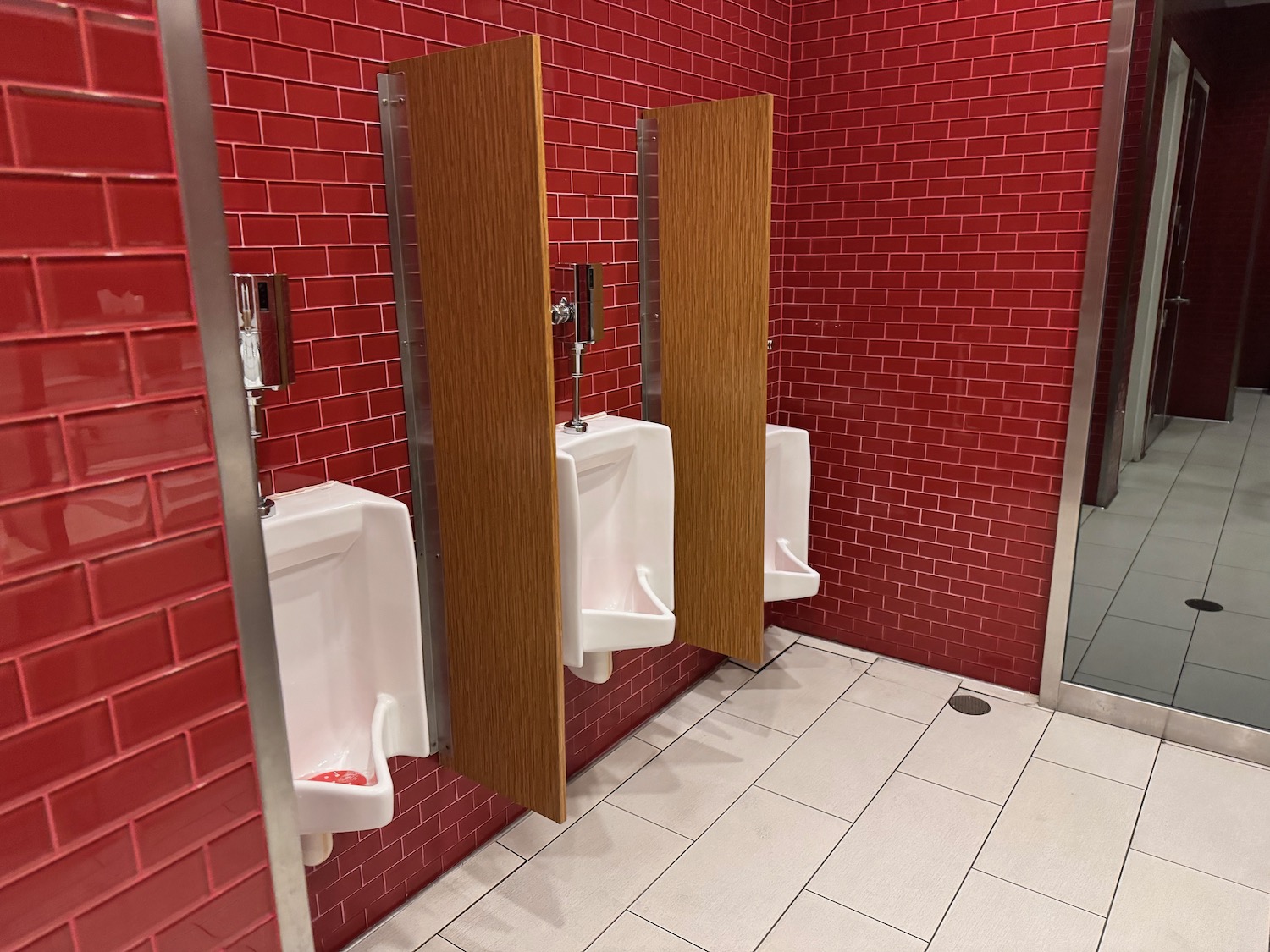 a urinals in a bathroom