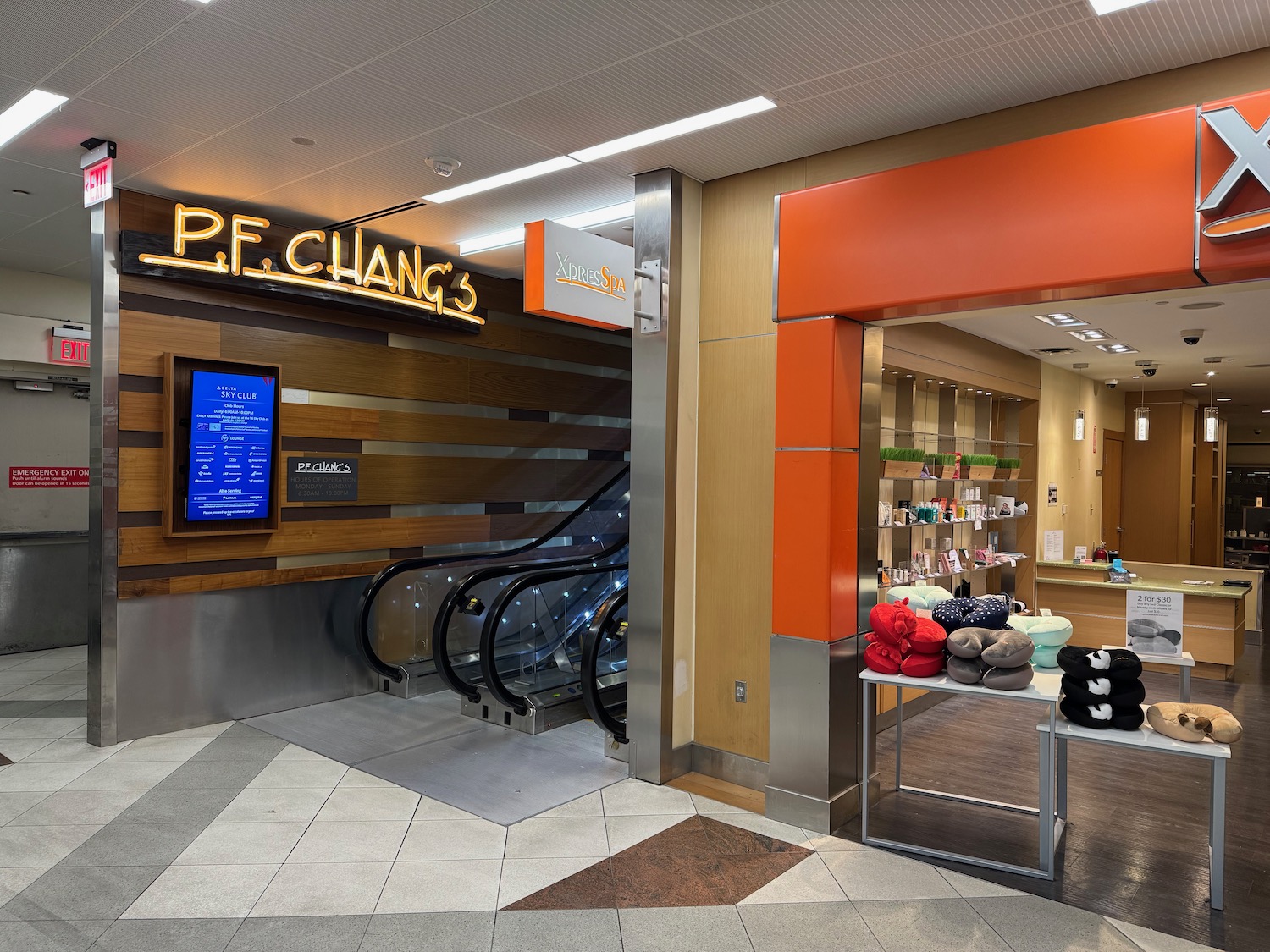 a escalator in a store