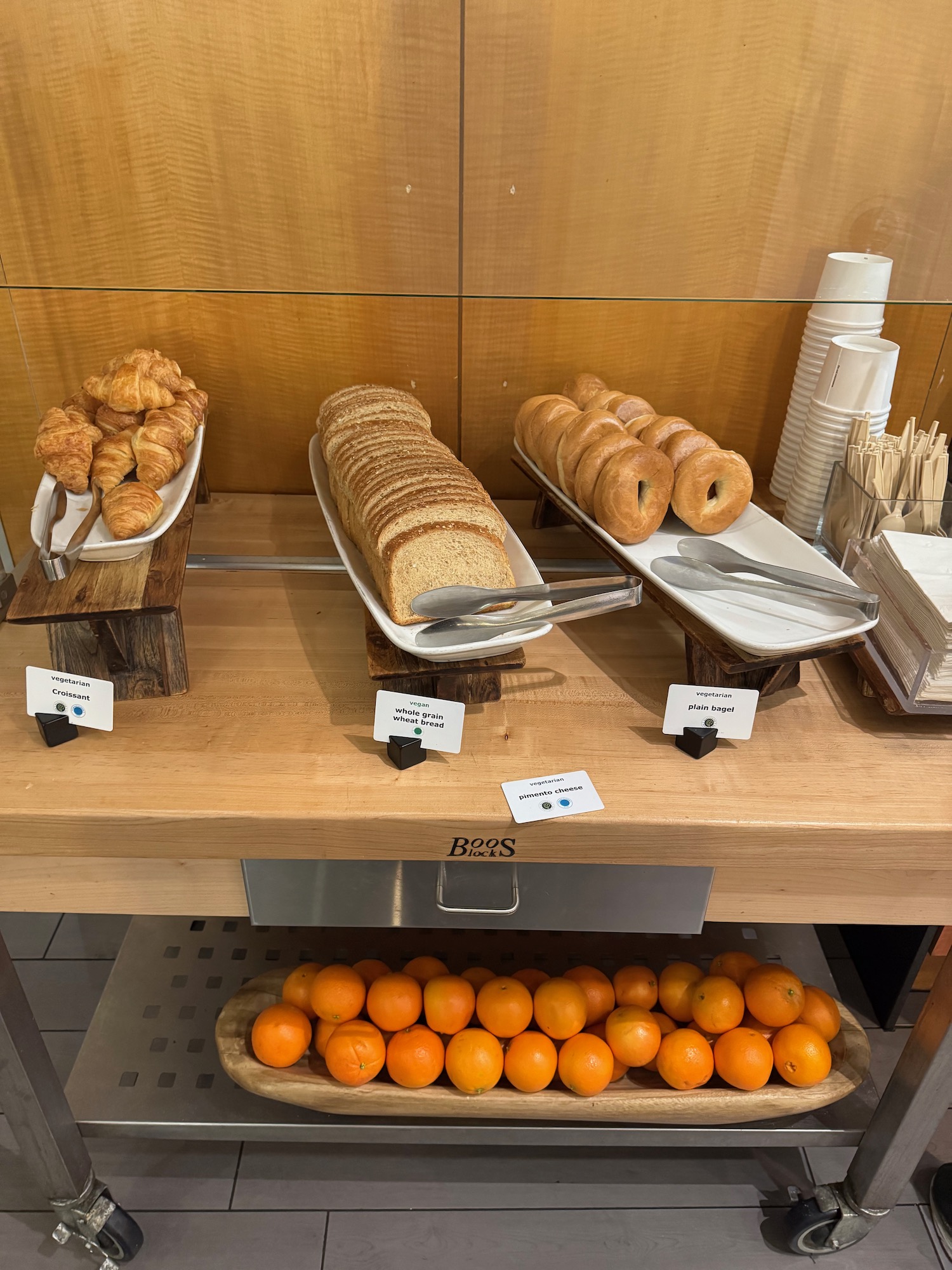 a table with food on it