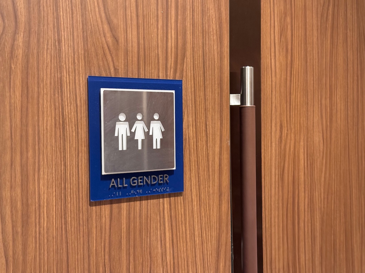 a sign on a door