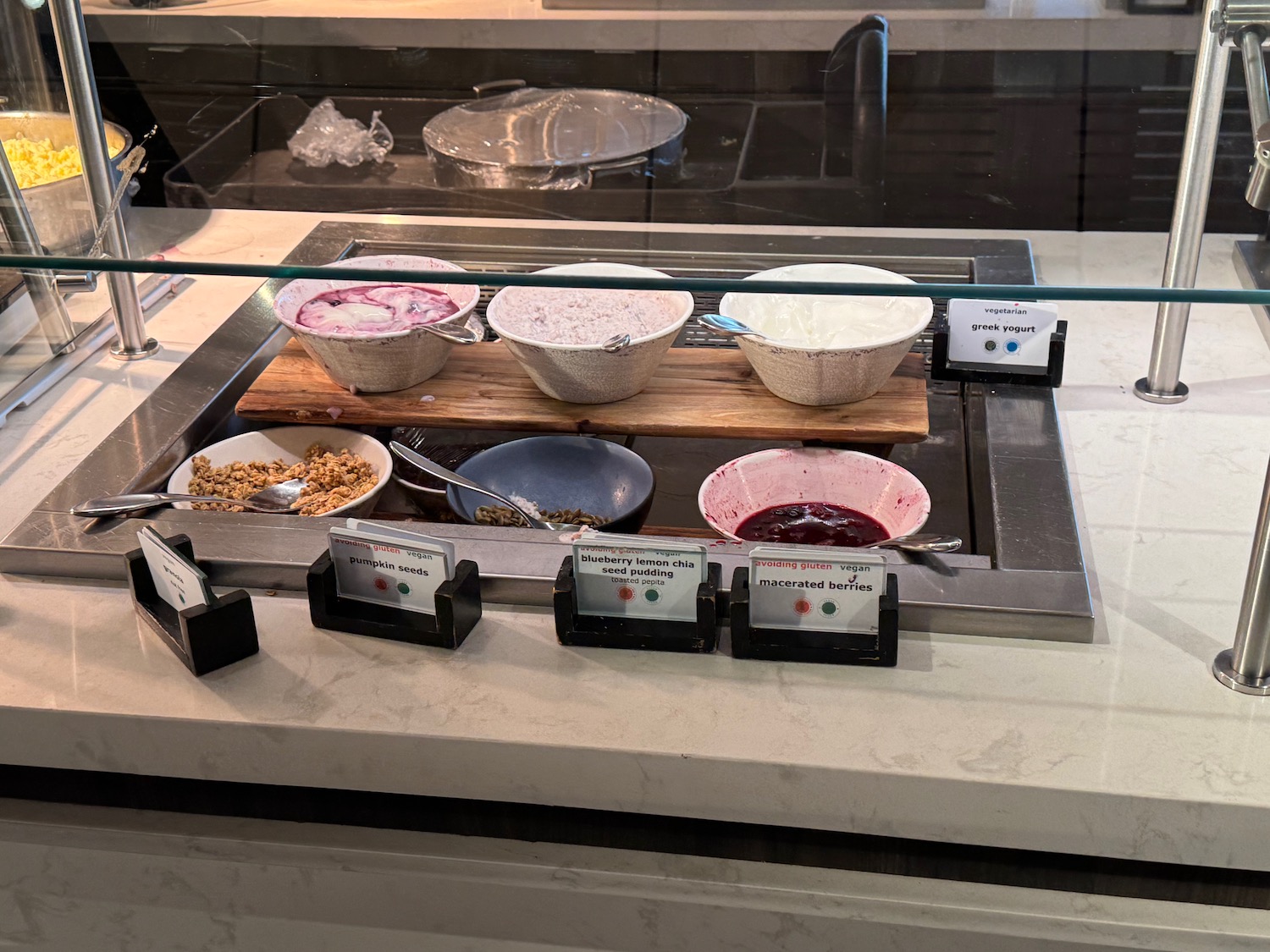 bowls of food on a counter