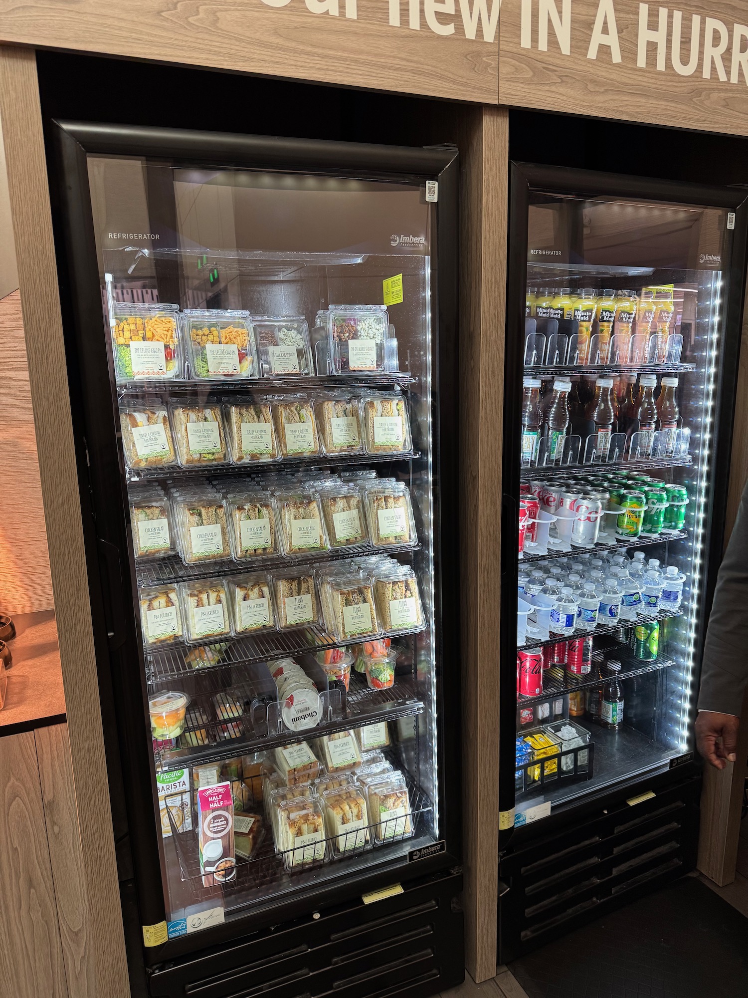 a coolers with drinks and beverages