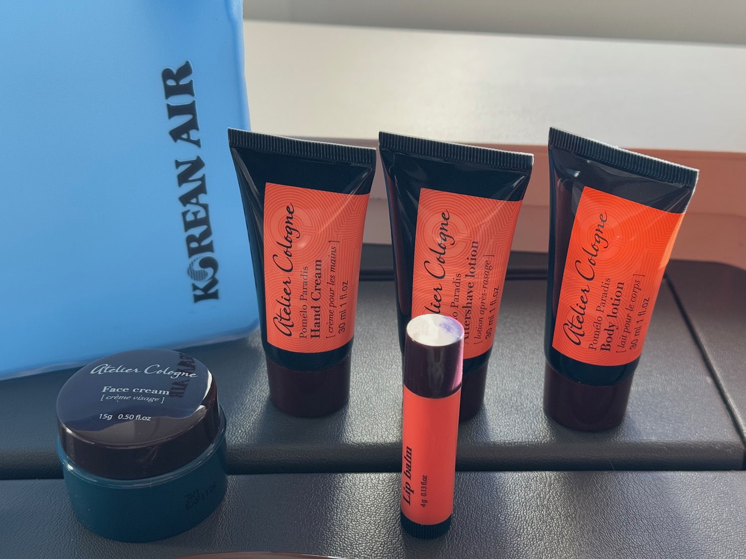 a group of cosmetics on a table