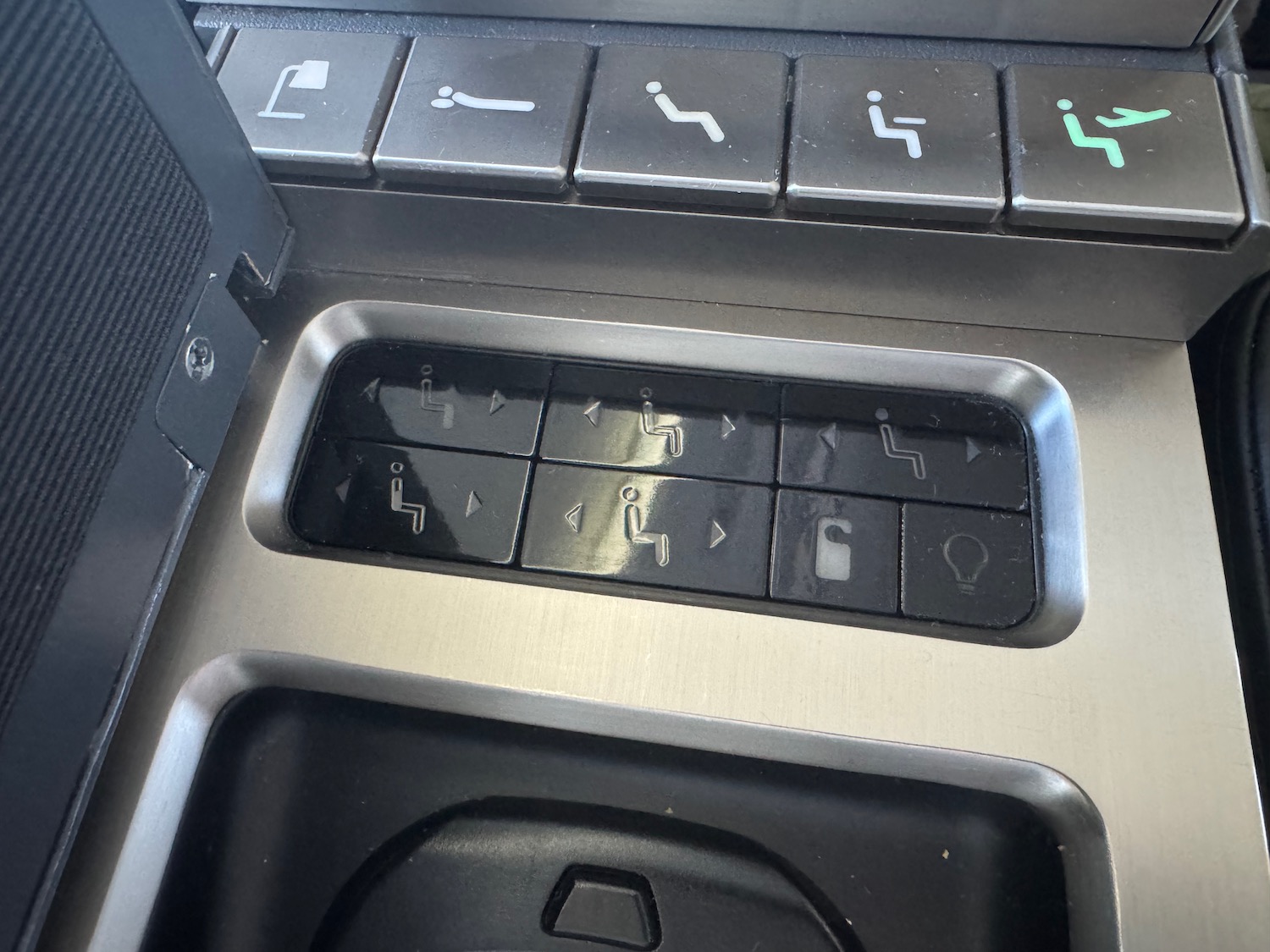 a close up of a car console