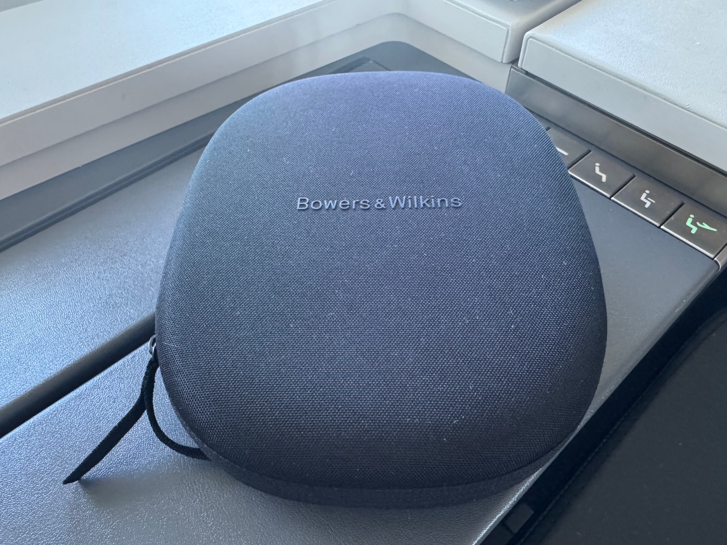 a black case on a laptop