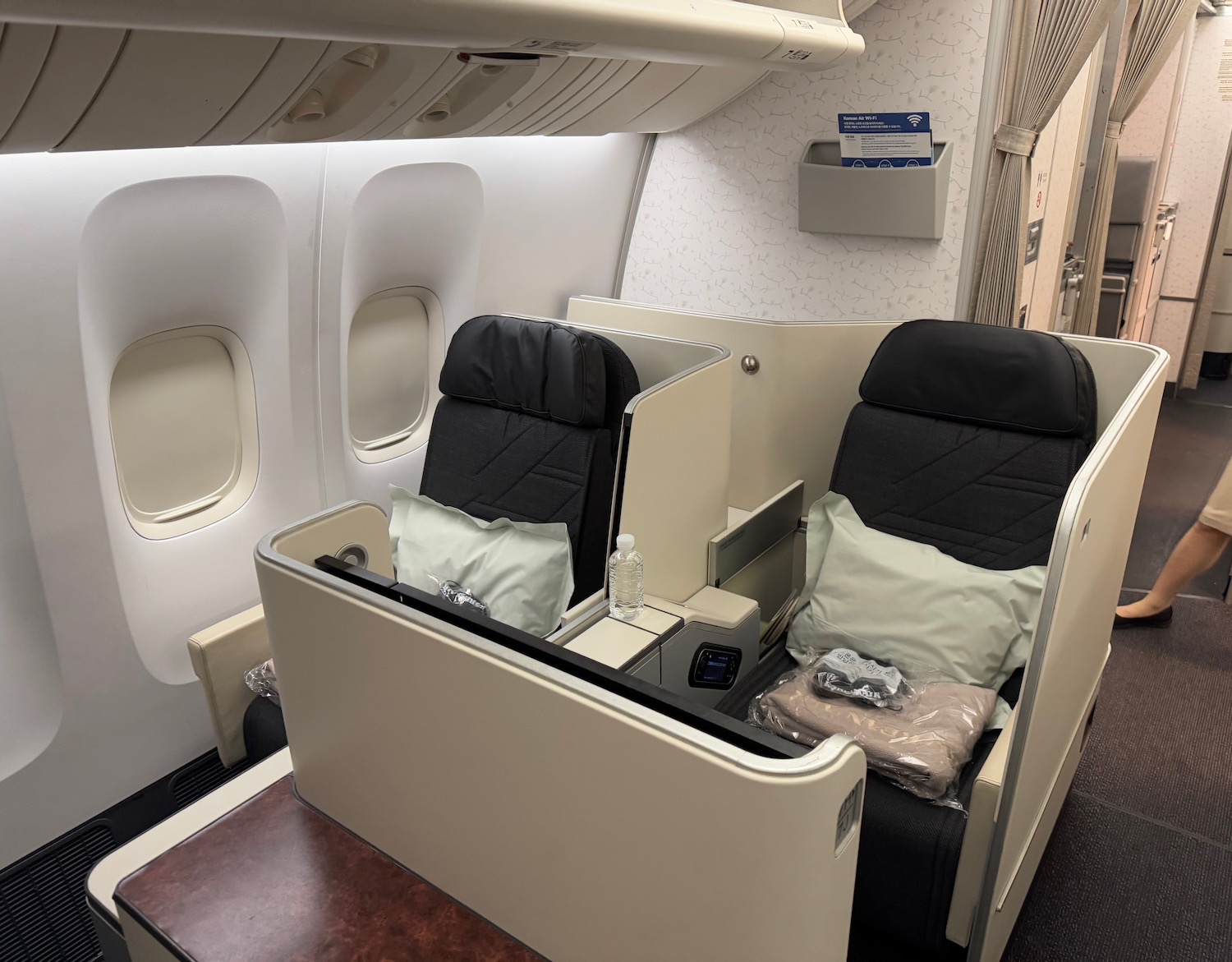 a seat in a plane