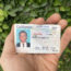 a hand holding a driver license