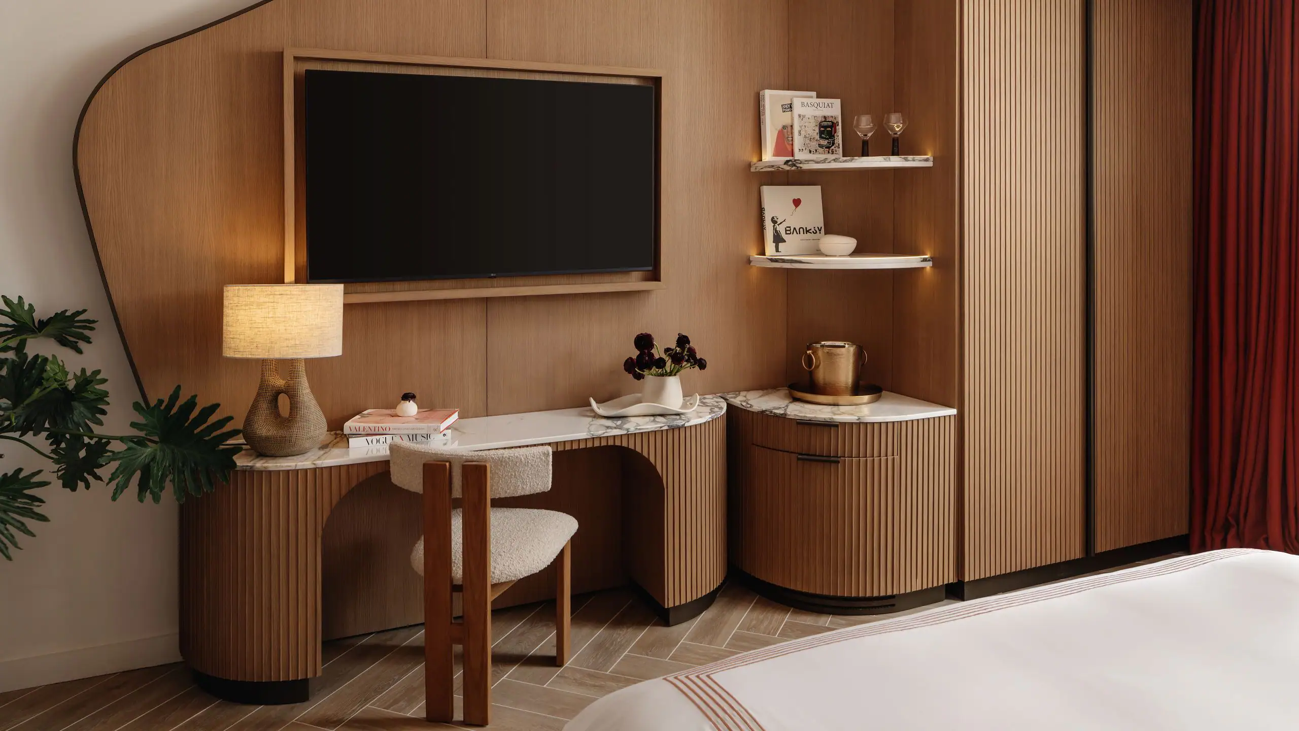 Thompson Miami Beach courtesy of Hyatt Hotels-Guestroom-Desk-Area-And-Closet