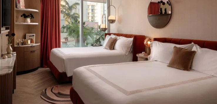 Thompson Miami Beach courtesy of Hyatt Hotels-Two-Queen-Beds-With-Balcony