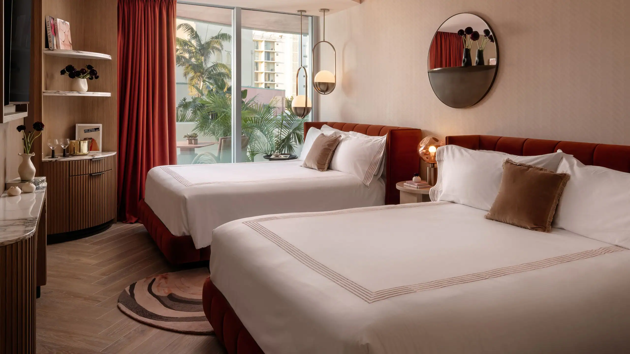 Thompson Miami Beach courtesy of Hyatt Hotels-Two-Queen-Beds-With-Balcony