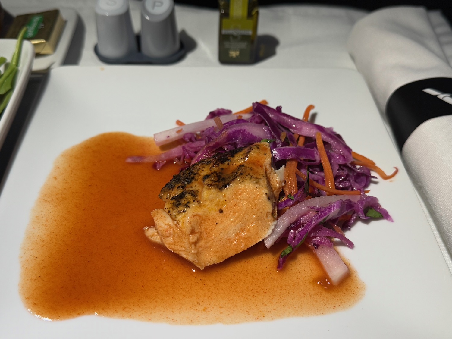 a plate of food on a table