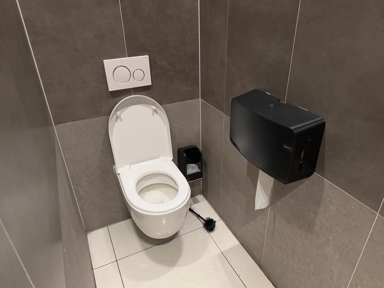 a toilet in a bathroom